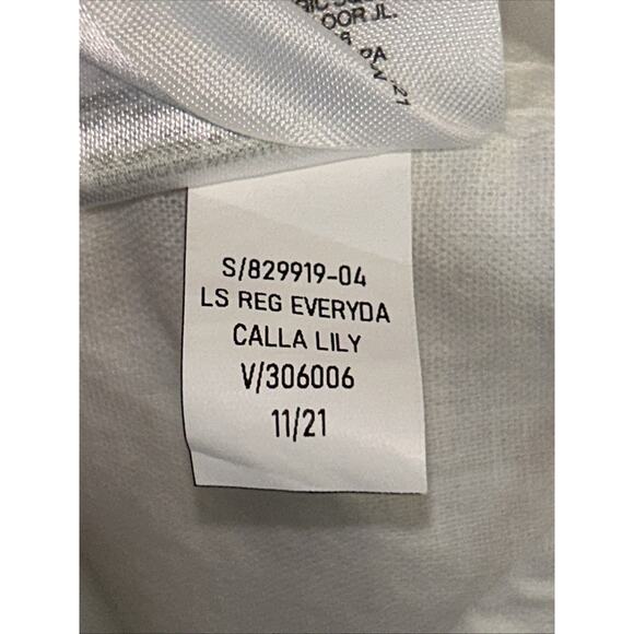 Old Navy Linen Blend Button Up Womans XXL Color Calla Lily Quiet Luxury Beach - Picture 9 of 10